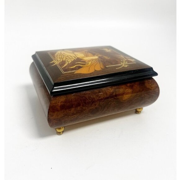 Rita Ford Music Boxes Angel - Swiss Reuge Movement Italy Made Wood Music Box - Picture 2 of 9
